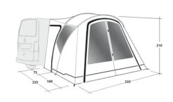 Outwell Lakecrest Drive Away Awning 6 Outwell Lakecrest Drive Away Awning -Outdoor Camping Store 111166 lakecrest drawing perspective2