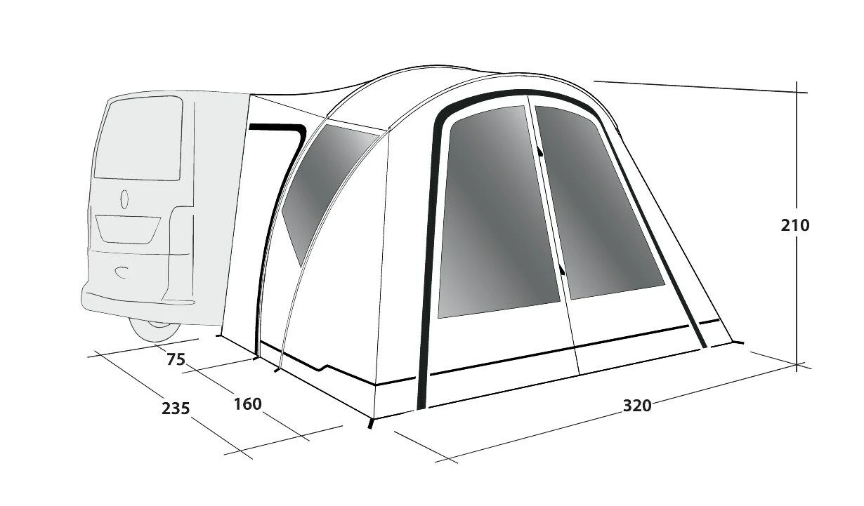 Outwell Lakecrest Drive Away Awning Outwell Lakecrest Drive Away Awning -Outdoor Camping Store 111166 lakecrest drawing perspective2