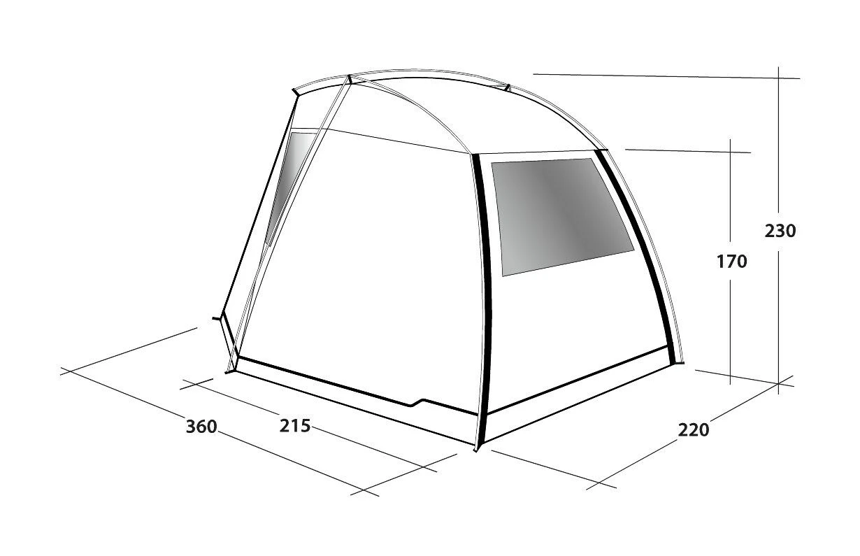 Outwell Woodcrest Drive Away Awning Outwell Woodcrest Drive Away Awning -Outdoor Camping Store 111167 woodcrest drawing perspective2