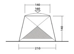 Outwell Beach Shelter Compton (2023) -Outdoor Camping Store 111230 beach shelter compton drawing other4