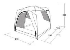 Outwell Beachcrest Drive Away Awning -Outdoor Camping Store 111238 beachcrest drawing perspective2