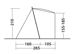 Outwell Sandcrest S Awning -Outdoor Camping Store 111241 sandcrest s drawing other5