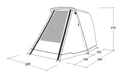 Outwell Sandcrest S Awning -Outdoor Camping Store 111241 sandcrest s drawing perspective2