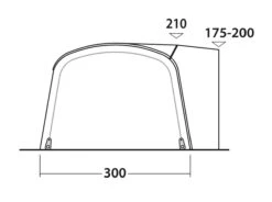 Outwell Blossburg 380 Air Drive Away Awning -Outdoor Camping Store 111242 blossburg 380 air drawing other4