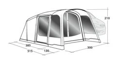 Outwell Blossburg 380 Air Drive Away Awning -Outdoor Camping Store 111242 blossburg 380 air drawing perspective2