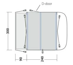 Outwell Newburg 240 Air Low Drive Away Awning 4 Outwell Newburg 240 Air Low Drive Away Awning -Outdoor Camping Store 111245 newburg 240 air drawing floorplan3