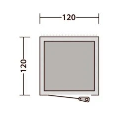 Outwell Seahaven Station Single -Outdoor Camping Store 111287 outwell seahaven comfort station single drawing floorplan3