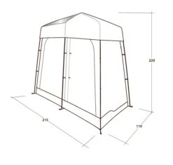 Outwell Seahaven Station Double -Outdoor Camping Store 111288 outwell seahaven comfort station double drawing perspective2