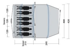 Outwell Starhill 6A Air Tent (2023) -Outdoor Camping Store 111304 starhill 6a drawing floorplan3