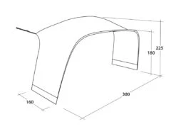 Outwell Lounge Tent Connector M (2023) -Outdoor Camping Store 111342 lounge tent connector m drawing perspective2 page 0001