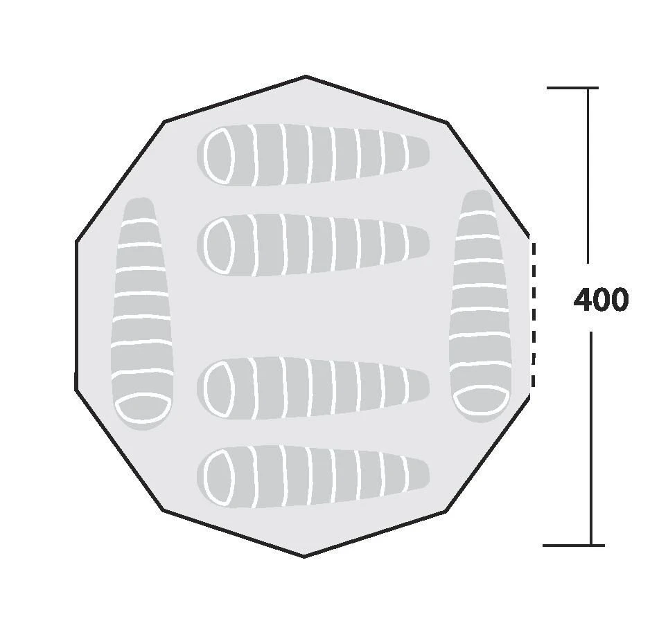 Robens Klondike Tipi Tent (2023) Robens Klondike Tipi Tent (2023) -Outdoor Camping Store 130083 klondike drawing floorplan 14532