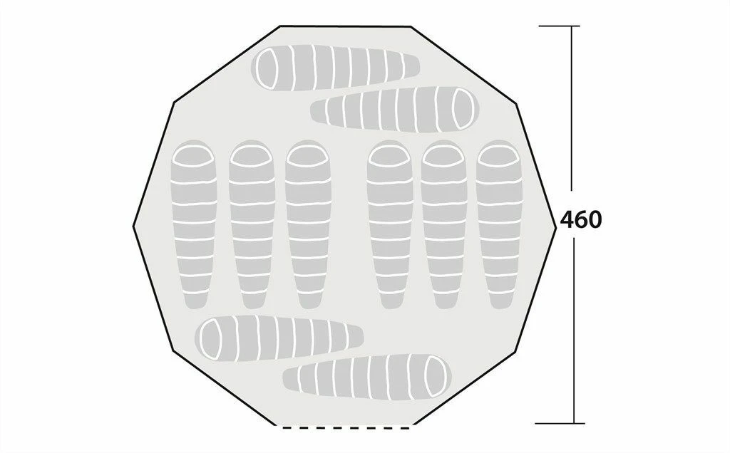 Robens Klondike Grande Tipi Tent (2023) Robens Klondike Grande Tipi Tent (2023) -Outdoor Camping Store 130174 klondike grande drawing floorplan 3
