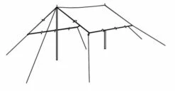 Robens Tarp 3m*3m -Outdoor Camping Store 130232 tarp 4 x 4 m drawing perspective 2 2