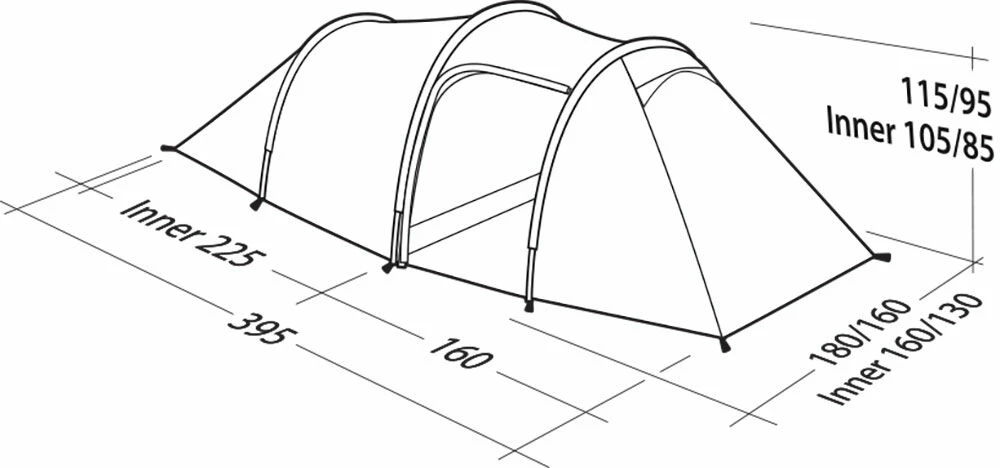 Robens Voyager 3EX Tent (2022) Robens Voyager 3EX Tent (2022) -Outdoor Camping Store 130264 voyager 3ex drawing perspective2