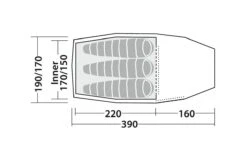 Robens Pioneer 3EX Tent (2022) -Outdoor Camping Store 130275 pioneer 3ex drawing floorplan3