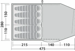 Robens Double Dreamer 5 Tent (2023) 4 Robens Double Dreamer 5 Tent (2023) -Outdoor Camping Store 130279 double dreamer 5 drawing floorplan3
