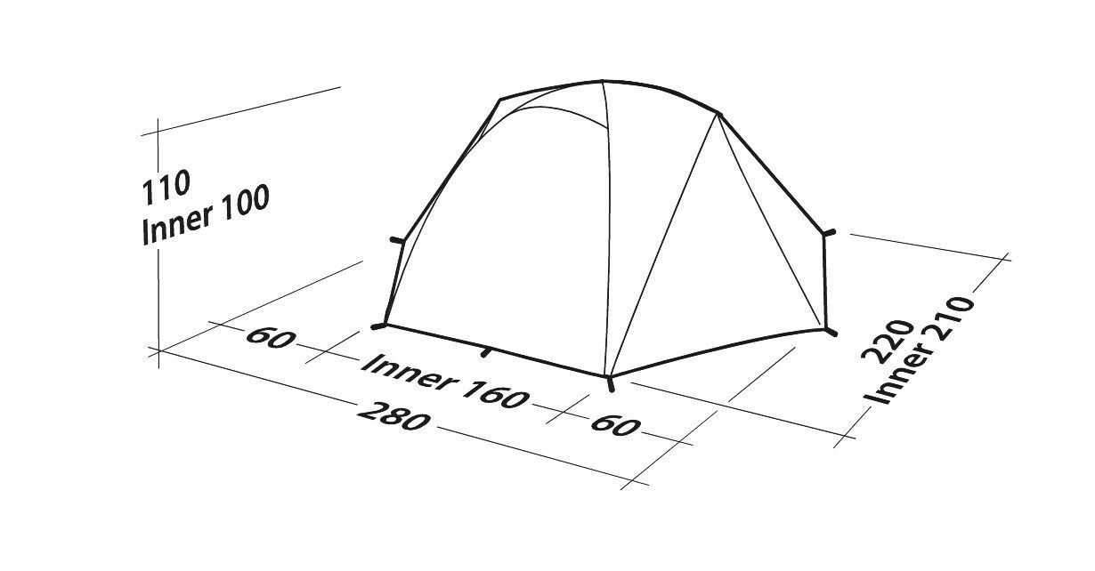 Robens Boulder 3 Tent (2023) Robens Boulder 3 Tent (2023) -Outdoor Camping Store 130290 boulder 3 drawing perspective2