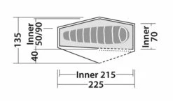 Robens Chaser 1 Tent (2022) -Outdoor Camping Store 130315 chaser 1 drawing floorplan25