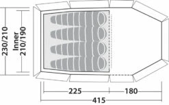 Robens Nordic Lynx 4 Tent (2022) -Outdoor Camping Store 130324 nordic lynx 4 drawing floorplan3