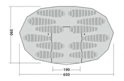 Outwell Robens Klondike Twin Tipi Tent (2023) -Outdoor Camping Store 130359 klondike twin drawing floorplan3
