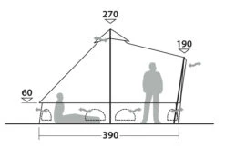 Outwell Robens Klondike Twin Tipi Tent (2023) -Outdoor Camping Store 130359 klondike twin drawing other4
