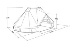 Outwell Robens Klondike Twin Tipi Tent (2023) -Outdoor Camping Store 130359 klondike twin drawing perspective2