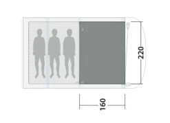 Outwell Lindale 3PA Flat Woven Carpet -Outdoor Camping Store 170857 flat woven carpet lindale 3pa drawing floorplan2