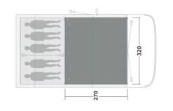 Outwell Hayward Lake 5ATC Flat Woven Carpet -Outdoor Camping Store 170888 flat woven carpet hayward lake 5atc drawing floorplan2