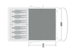 Outwell Hayward Lake 6ATC Flat Woven Carpet -Outdoor Camping Store 170889 flat woven carpet hayward lake 6atc drawing floorplan2