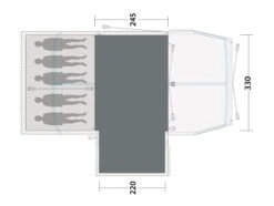 Outwell Mountain Lake 5ATC Flat Woven Carpet -Outdoor Camping Store 170890 flat woven carpet mountain lake 5atc drawing floorplan2