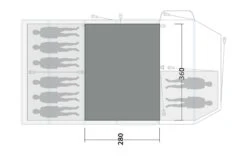 Outwell Knightdale 8PA Flat Woven Carpet 4 Outwell Knightdale 8PA Flat Woven Carpet -Outdoor Camping Store 170894 flat woven carpet knightdale 8pa drawing floorplan2