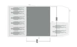 Outwell Winwood 8 Flat Woven Carpet -Outdoor Camping Store 170902 flat woven carpet winwood 8 drawing floorplan2