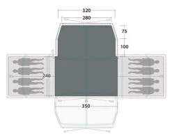 Outwell Grandville 8SA Flat Woven Carpet 4 Outwell Grandville 8SA Flat Woven Carpet -Outdoor Camping Store 170908 flat woven carpet grandville 8sa drawing floorplan2