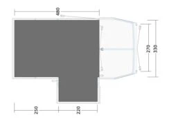 Outwell Mountain Lake 5ATC Footprint Groundsheet -Outdoor Camping Store 170914 footprint mountain lake 5atc drawing floorplan2