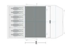 Outwell Knoxville 7SA Flat Woven Carpet -Outdoor Camping Store 170938 flat woven carpet knoxville 7sa drawing floorplan2
