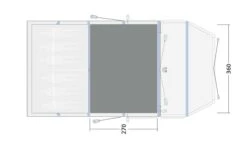 Outwell Wood Lake 6ATC Flat Woven Carpet -Outdoor Camping Store 170949 flat woven carpet wood lake 6atc drawing floorplan2