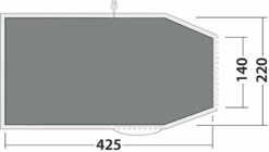 Robens Double Dreamer 4 Footprint (425*220) -Outdoor Camping Store 190054 footprint double dreamer 4 drawing floorplan2