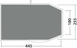 Robens Double Dreamer 5 Footprint (445*180) -Outdoor Camping Store 190055 footprint double dreamer 5 drawing floorplan2