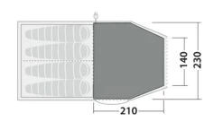 Robens Double Dreamer 4 Fleece Carpet (210*220) -Outdoor Camping Store 190062 fleece carpet double dreamer 4 drawing floorplan2