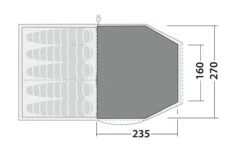 Robens Double Dreamer 5 Fleece Carpet (240*170) -Outdoor Camping Store 190063 fleece carpet double dreamer 5 drawing floorplan2