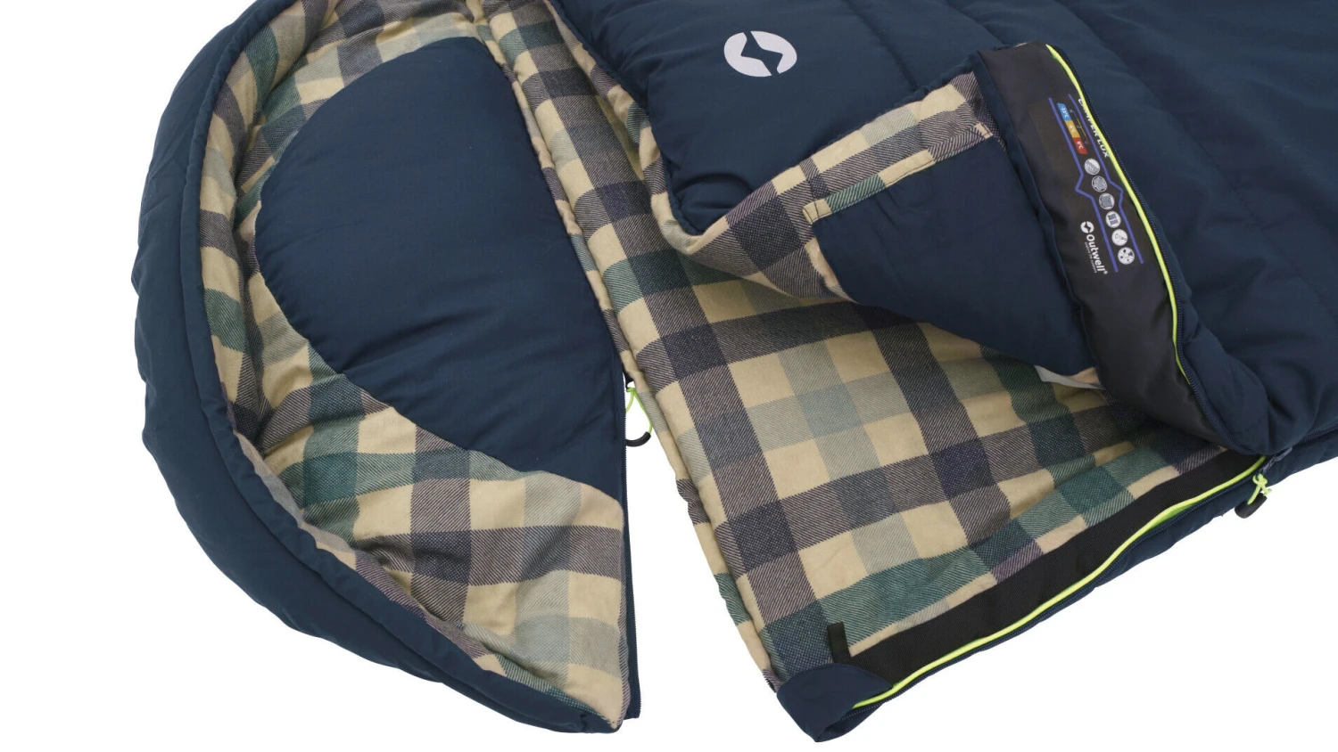 Outwell Camper Lux "R" Sleeping Bag Deep Blue (2023) Outwell Camper Lux "R" Sleeping Bag Deep Blue (2023) -Outdoor Camping Store 230393 camper lux right side zipper feature photo4