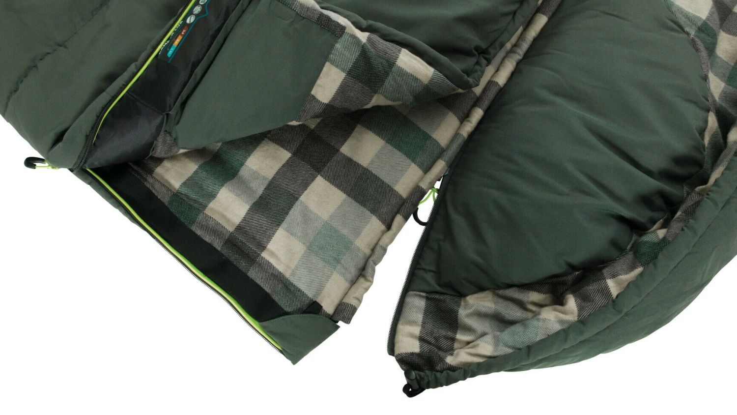 Outwell Camper Lux Double Sleeping Bag - Forest Green (2023) Outwell Camper Lux Double Sleeping Bag - Forest Green (2023) -Outdoor Camping Store