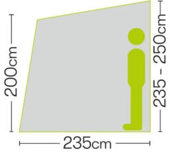 Quest Falcon 260 Poled Porch Caravan Awning (2022) -Outdoor Camping Store a3501 6 midsize