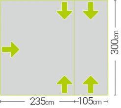 Quest Falcon Air 300 Drive Away Awning Low (180-120cm) (2022) -Outdoor Camping Store a3507a 7 midsize 1