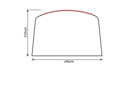Outdoor Revolution Airedale 5.0s Front Sun Canopy Outdoor Revolution Airedale 5.0s Front Sun Canopy -Outdoor Camping Store airedale 5s sun canopy drawing 3