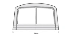 Outdoor Revolution Airedale 6.0s / 6.0se Front Porch Extension -Outdoor Camping Store airedale 6s se front porch extension fp 2