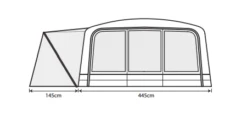 Outdoor Revolution Airedale 7.0SE Tent (2022) -Outdoor Camping Store airedale 7se floorplan 3