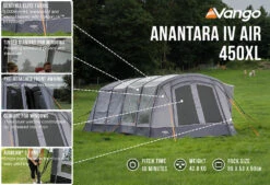 Vango Airbeam Vango Anantara IV 450xl Air Tent (2023) 7 Vango Airbeam Vango Anantara IV 450xl Air Tent (2023) -Outdoor Camping Store anantara iv air 450xl low res2