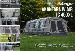 Vango Airbeam Vango Anantara IV TC 450XL Air Tent (2023) -Outdoor Camping Store anantara iv air tc 450xl low res2