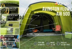 Vango Airbeam Vango Avington Flow Air 500 Tent (2022) -Outdoor Camping Store avington flow air 500 low res2